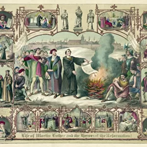 Life of Martin Luther and Heroes of the Reformation!, pub. 1874. Creator: German School