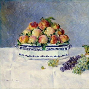 Still Life with Peaches and Grapes, 1881. Creator: Pierre-Auguste Renoir
