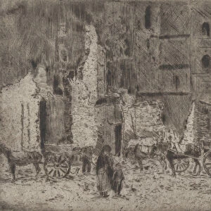 Lille: Ruine, 1916. Creator: Ernst Oppler