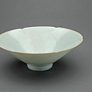 Lobed Bowl with Lotus Scrolls, Southern Song dynasty (1127-1279). Creator: Unknown