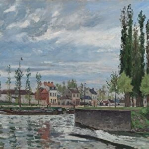 The Lock at Pontoise, 1872. Creator: Camille Pissarro (French, 1830-1903)