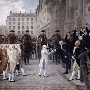 Louis XVI received by the new Mayor of Paris, July 17 1789, (19th / early 20th century). Artist: Jean-Paul Laurens