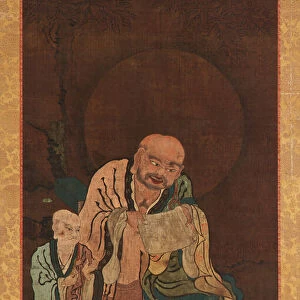 A Luohan and an attendant, Ming dynasty, 1368-1644. Creator: Unknown