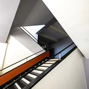 Main staircase. The Bauhaus building, Dessau, Germany, 2018. Artist: Alan John Ainsworth
