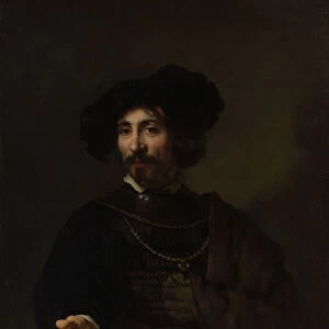 Man with a Steel Gorget. Creator: Style of Rembrandt (Dutch, second or third quarter 17th century)