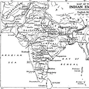 Map of the Indian Empire, c1912
