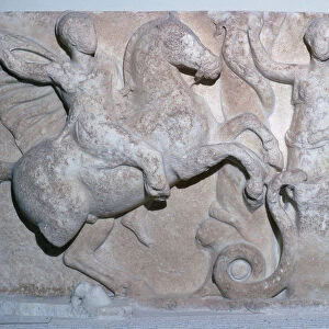 Marble votive relief of a Hero Rider from the Cyclades