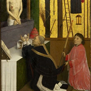 The Mass of Saint Gregory, ca 1460. Artist: Marmion, Simon (ca 1425-1489)