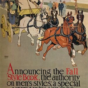 A Mens fashion magazine cover for The Fall Style Book, 1911. Artist: Edward Penfield
