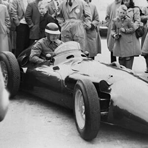 Mike Hawthorn in BRM 1956. Creator: Unknown