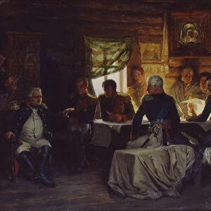 The military council in the village of Fili near Moscow on September 13th, 1812, 1882. Artist: Kivshenko, Alexei Danilovich (1851-1895)