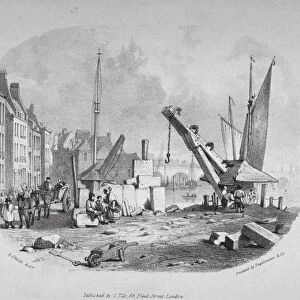 Millbank, Westminster, London, c1825. Artist: Engelmann and Company