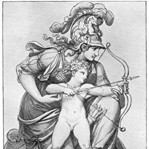 Minerva Directing the Arrow of Cupid, late 18th-early 19th century (1912). Artist: Richard Cosway