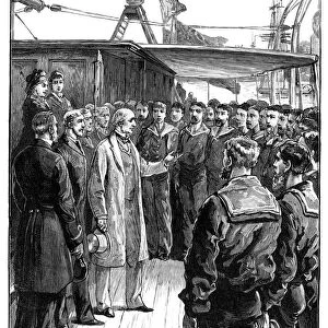 Mr Gladstone Addressing the Officers and Crew of the Grantully Castle, late 19th century