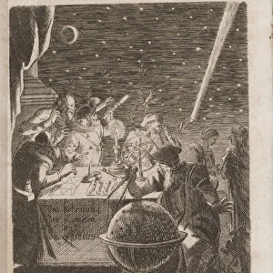 Observing the Heavens in the Age of Galileo (From: Von Bedeutung der Cometen), 1681. Artist: Petit, Pierre (1598-1677)
