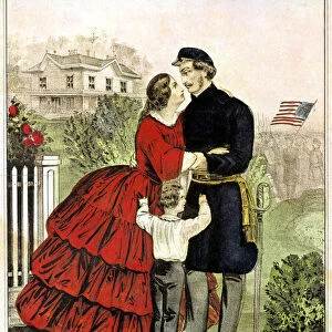 Off for the War. Artist: Currier and Ives