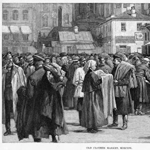 Old Clothes Market, Moscow, c19th century