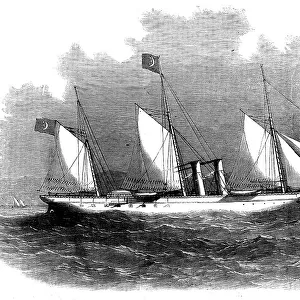 The Pacha of Egypt's Steam-yacht "Said", 1858. Creator: Unknown. The Pacha of Egypt's Steam-yacht "Said", 1858. Creator: Unknown