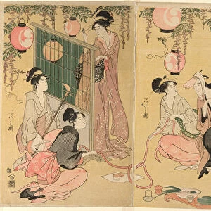 A Parody of Yuranosuke in the Pleasure Quarters... late 18th-early 19th century. Creator: Hosoda Eishi