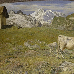 Pascoli di primavera (Spring Pastures), 1896. Creator: Segantini, Giovanni (1858-1899)