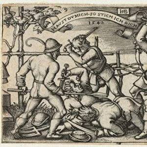 The Peasant Wedding or the Twelve Months: No. 9, 1547. Creator: Hans Sebald Beham (German