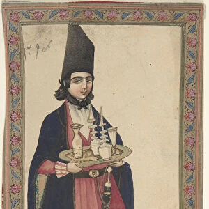 Persian Woman or Man Holding a Tray, 19th century. Creator: Anon
