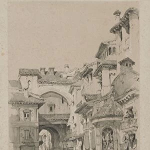 Picturesque Sketches in Spain: Gate of the Vivarrambla, Granada, 1837