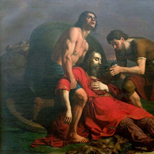 Polystratos and the Dying Darius, 1837. Artist: Masini, Cesare (1812-1891)