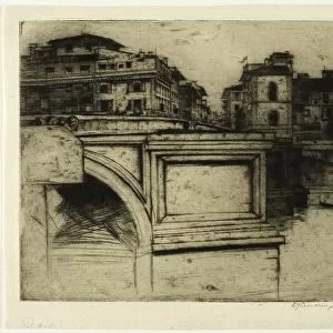 Ponte della Trinità, 1902-07. Creator: David Young Cameron