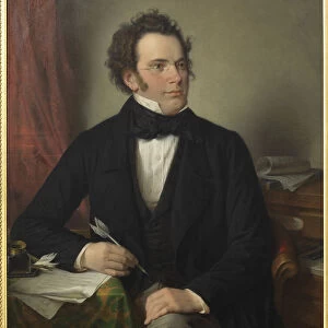Portrait of Franz Schubert (1797-1828), 1875. Creator: Rieder, Wilhelm August (1796-1880)