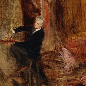 Portrait of Jules Cheret (1836-1933) in his studio, 1892