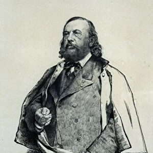 Portrait of the poet Theophile Gautier (1811-1872), 1879