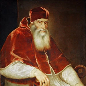 Portrait of Pope Paul III Farnese, 1543. Artist: Titian (1488-1576)