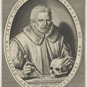 Portrait of Theodor de Bry (1528-1598), ca. 1597. Creator: Bry, Johann Theodor de (1561-1623)