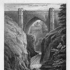 Poul a Phuca Waterfall, County Wicklow, 1829. Artist: J Rogers