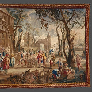 Procession of the Fat Ox from a Teniers Series, Brussels, c. 1725. Creator: Unknown