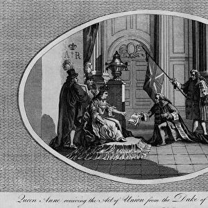 Queen Anne receiving the Act of Union from the Duke of Queensberry, 1707 (1793)