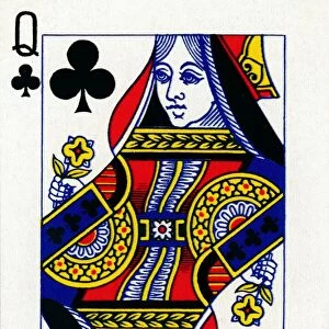Queen of Clubs from a deck of Goodall & Son Ltd. playing cards, c1940