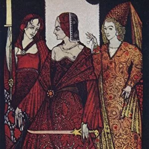 Queens Who Cut the Bogs of Glanna, Judith of Scripture, and Glorianna, 1910. Artist: Harry Clarke
