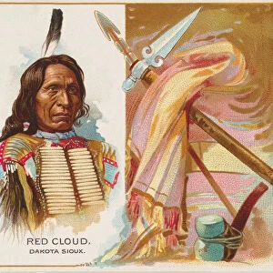 Red Cloud, Dakota Sioux, from the American Indian Chiefs series (N36) for Allen &
