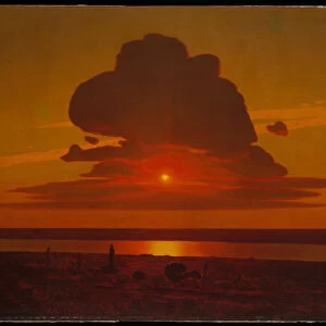 Red Sunset on the Dnieper, 1905-1908. Artist: Kuindzhi, Arkhip Ivanovich (1842-1910)