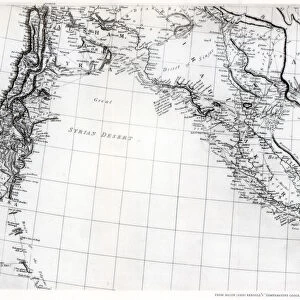 Rennells map of the Syrian desert, dated 1809, published 1831 (1937)