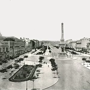 Restauradores Square, Lisbon, Portugal, 1895. Creator: W &s Ltd