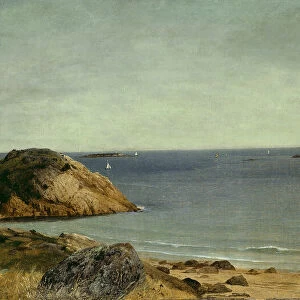 Rocky Coast, c. 1860. Creator: John Frederick Kensett