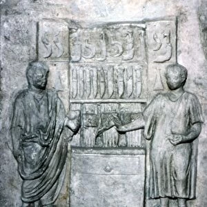 Roman relief of a Shop Selling Knives, c2nd century