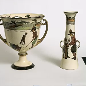 Royal Doulton Series Ware vases, c1915