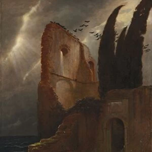 Ruin by the Sea, 1881. Creator: Arnold Bocklin (Swiss, 1827-1901)