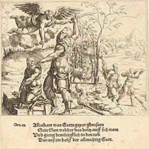 The Sacrifice of Isaac, 1547. Creator: Augustin Hirschvogel