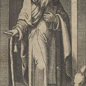 Saint Anthony, a staff in his right hand, from the series Piccoli Santi (Small... ca