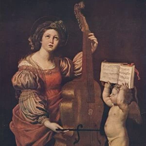 Saint Cecilia with an angel holding a musical score, 1617-1618. Artist: Domenichino